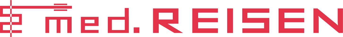 Logo Symbol mit Schriftzug "med. REISEN"